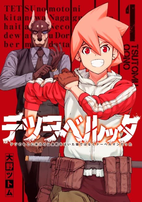 Tetsuwoberutta: Tetsu no Moto ni Kita no wa Nagagutsu o Haita Neko dewa Naku Doberman Datta cover